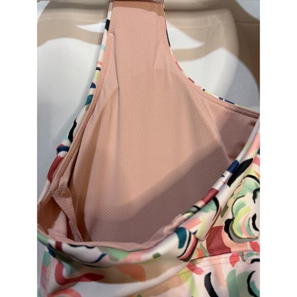 Athleta Plus Size 2X Floral Sports Bra Adjustable Activewear Razorback - Picture 8 of 10